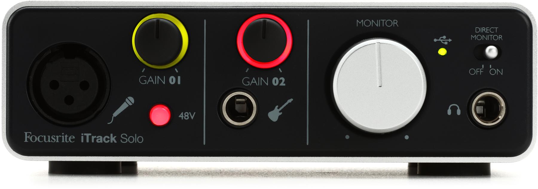 1. Focusrite Itrack Solo Lightning & USB Compatible Audio Interface