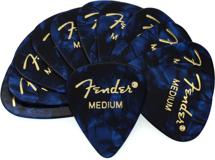 Fender 351 Premium Guitar Picks - Medium Blue Moto - 12-Pack
