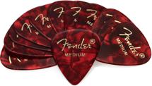 Fender 351 Premium Guitar Picks - Medium Red Moto - 12-Pack