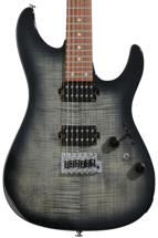 Click to learn more about the Ibanez Standard AZ24S1F Electric Guitar - Transparent Black Sunburst