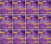 Elixir Strings 11182 Nanoweb 80/20 Bronze HD Acoustic Guitar Strings 12-Pack