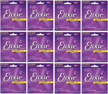 Elixir Strings 11075 Polyweb 80/20 Bronze Light-Medium Acoustic Guitar Strings 12-Pack