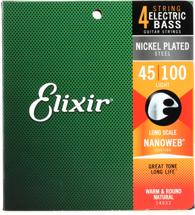 Elixir Strings 14052 Nanoweb Light Long Scale Electric Bass Strings