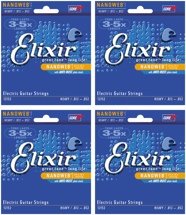 Elixir Strings 12152 Nanoweb Heavy Electric Guitar Strings 4-Pack