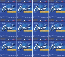 Elixir Strings 12077 Nanoweb Light Top Heavy Bottom Electric Guitar Strings 12-Pack