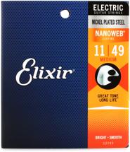 Elixir Strings 12102 Nanoweb Medium Electric Guitar Strings