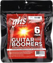 GHS GBM-5 Guitar Boomers Roundwound Medium Electric Guitar Strings 6-Pack