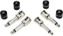 George Ls .155 Guitar Connector - Nickel, Angled 4-pk