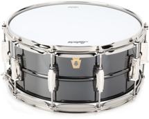 Click to learn more about the Ludwig Bronze Beauty Snare Drum - 6.5 inches x 14 inches - Black Nickel, Sweetwater Exclusive