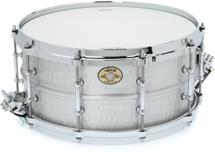 Click to learn more about the Ludwig Concert Snare Drum - 6.5 inches x 14 inches, Hammered Aluminium