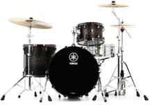 Click to learn more about the Yamaha Live Custom Hybrid Oak 3-piece Shell Pack - Charcoal