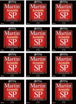 Martin MSP-4100 SP 92/8 Phosphor Bronze Light Acoustic Strings 12-Pack