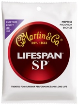 Martin MSP7050 SP Lifespan 92/8 Phosphor Bronze Custom Light Acoustic Strings