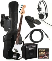 Squier Precision Bass Pack with Rumble 15 Amplifier - Black