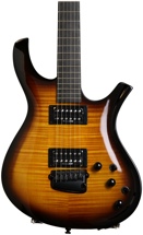 Parker PDF85 Carved Mahogany Body w/Ghost Piezo System - Flame Tobacco Burst