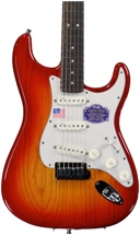 Fender American Deluxe Ash Strat - Aged Cherry Burst, Rosewood