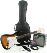 Squier Affinity Strat Pak SSS with Frontman 10G Amp - Brown Sunburst