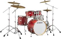 Click to learn more about the Yamaha TMP2F4 Tour Custom 4-piece Shell Pack - Candy Apple Satin