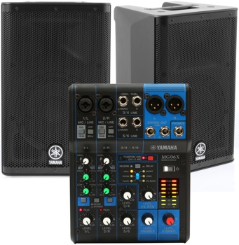 Yamaha DXR8 Powered Speakers with MG06X Mixer Bundle | Sweetwater