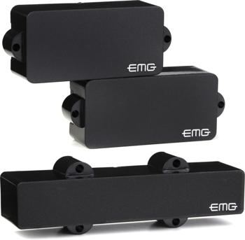 EMG PJ Set Active Ceramic PJ Bass Pickup Set - Black | Sweetwater