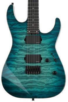 ESP USA M-II HT Quilted Maple - Aqua Marine Sunburst | Sweetwater