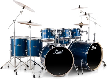 Pearl Export EXX728DB/C 8-piece Double Bass Drum Set with Hardware