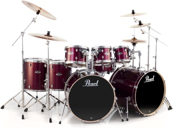 Pearl Export EXX728DB/C 8-piece Double Bass Drum Set with Hardware