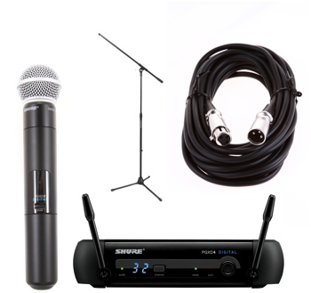 Shure Shure PG58 Wireless Bundle - PGXD System with Stand & Cable