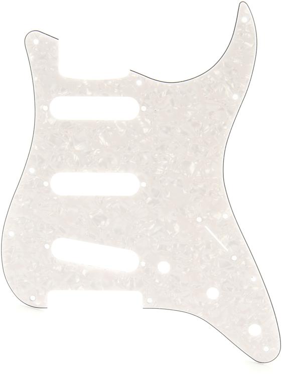 white strat pearl pickguard