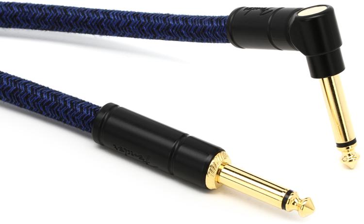 Fender ケーブル 10' Angled Cable, Blue Dream