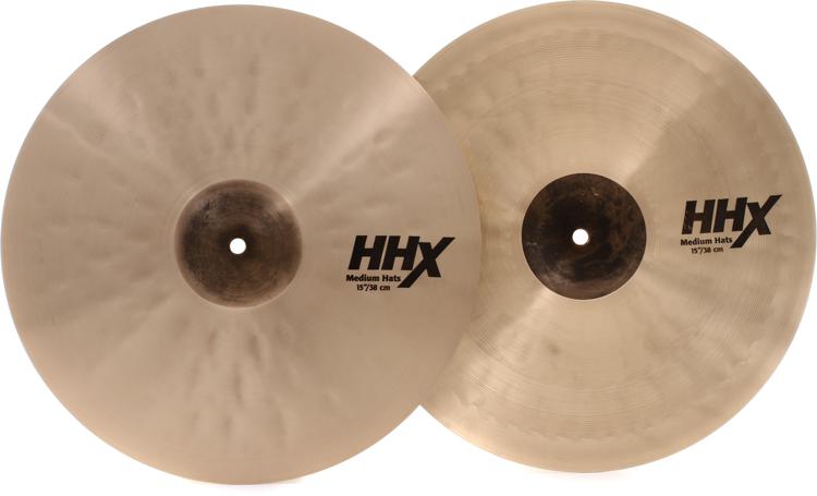 Sabian 15 inch HHX Complex Medium Hi-hat Cymbals | Sweetwater