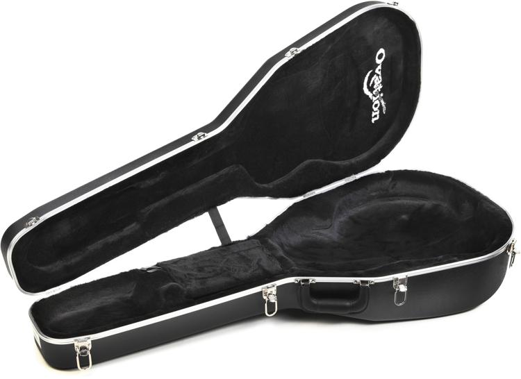 Ovation Deluxe Mid/Deep Molded Guitar Case Black Sweetwater