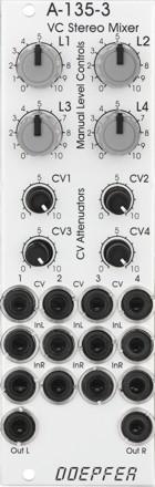 鍵盤楽器 Doepfer A-135-3 VC Stereo Mixer Doepfer A-135-3 Voltage Controlled Stereo Mixer Eurorack