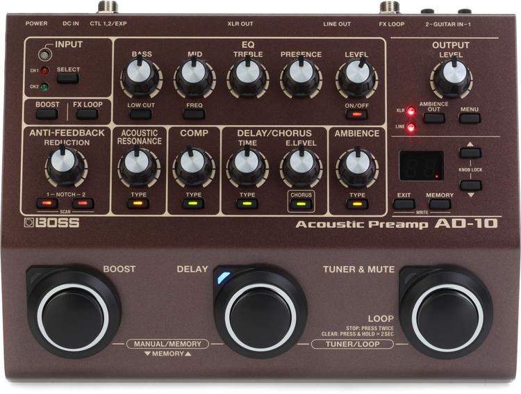 Boss AD-10 Acoustic Guitar Processor Pedal | Sweetwater