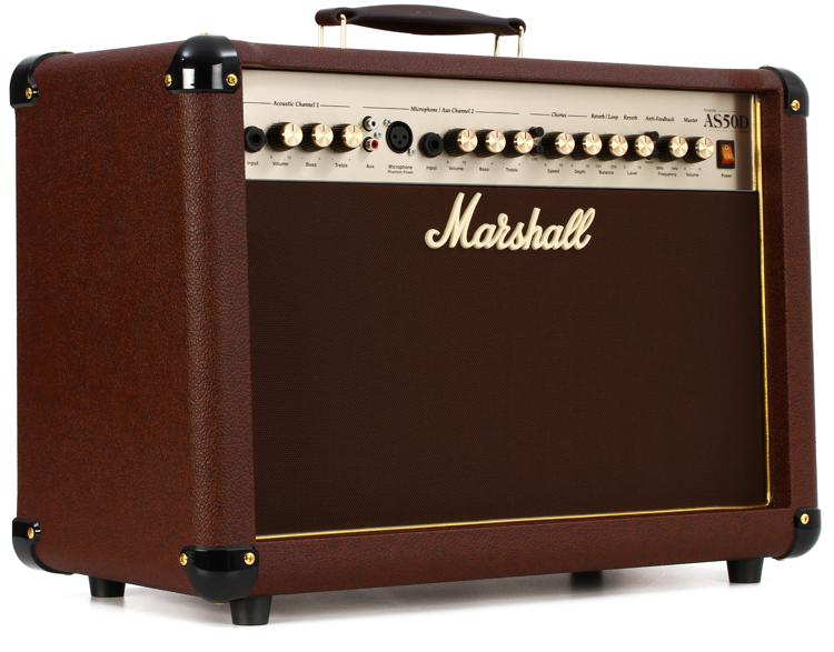 Marshall AS50D 50-watt 2x8 inch 2-channel Acoustic Combo - Brown |  Sweetwater