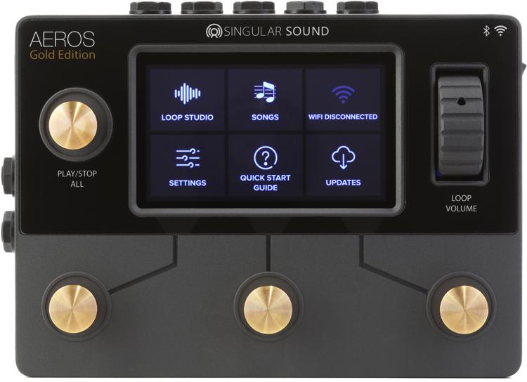 Singular Sound Aeros Loop Studio Gold Edition Stereo Looper Pedal |  Sweetwater