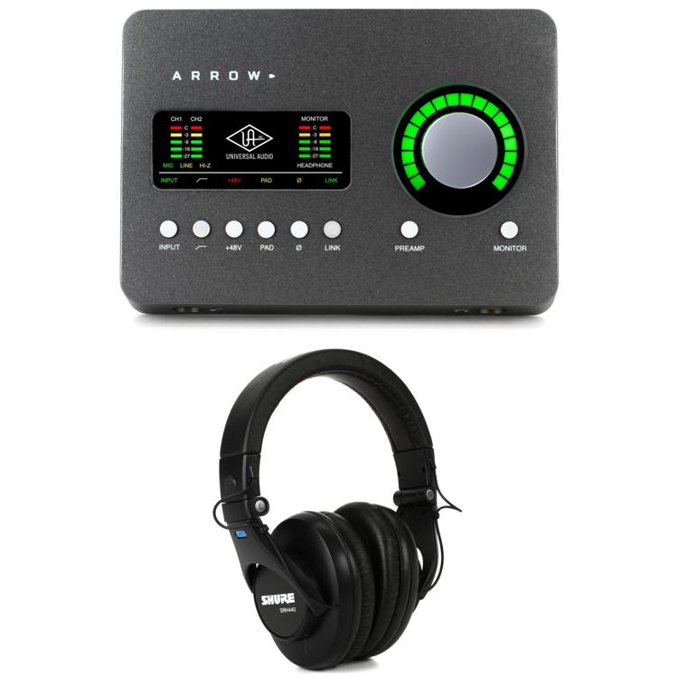 Universal Audio Arrow 2x4 Thunderbolt 3 Audio Interface and Headphones bundle Sweetwater