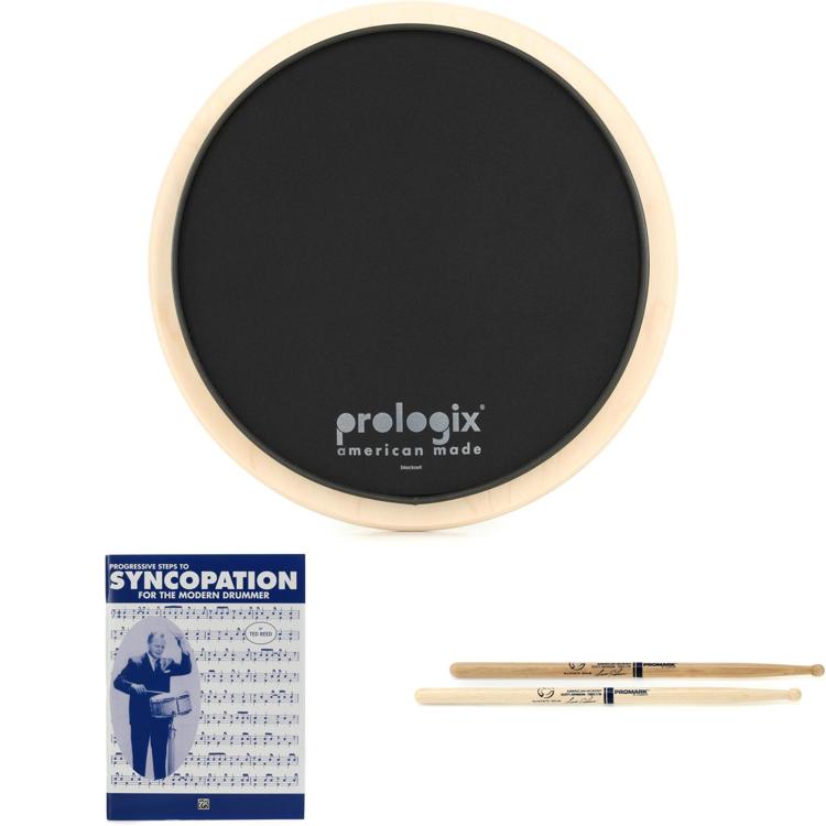 Prologix Percussion Blackout Practice Pad 12-inch Bundle- VST Extreme  Resistance - Marching