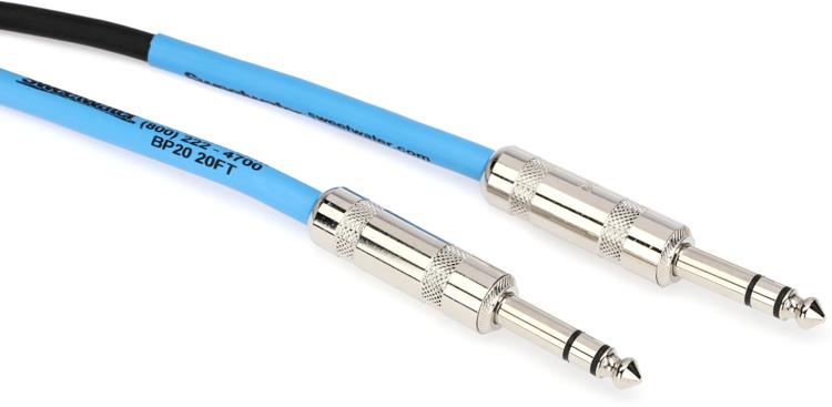 Pro Co BP-20 Excellines Balanced Patch Cable - 1/4-inch TRS Male