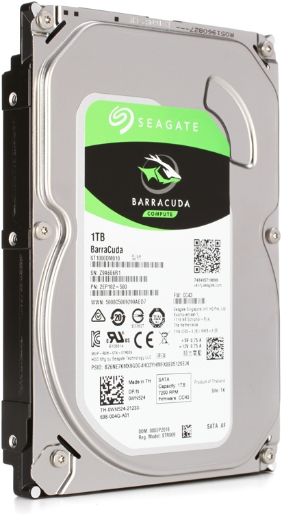 Seagate BarraCuda - 1TB, 7,200 RPM, 3.5 Desktop Hard Drive