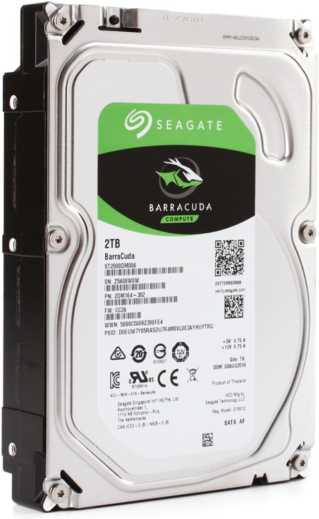 Seagate BarraCuda - 2TB, 7200 RPM, 3.5-inch Desktop Hard Drive