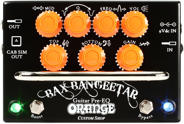 Orange Bax Bangeetar Guitar Pre-EQ Pedal - Black | Sweetwater