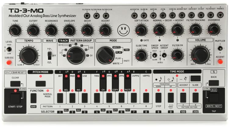 Behringer TD-3-MO-SR Analog Bass Line Synthesizer - Silver