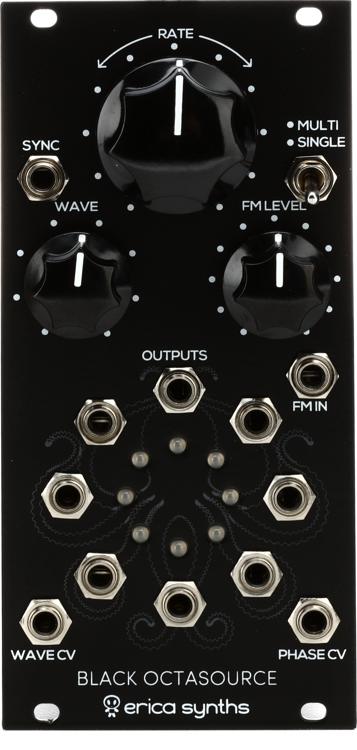 Erica Synths Black Octasource Syncable LFO Eurorack Module with Phase Shift