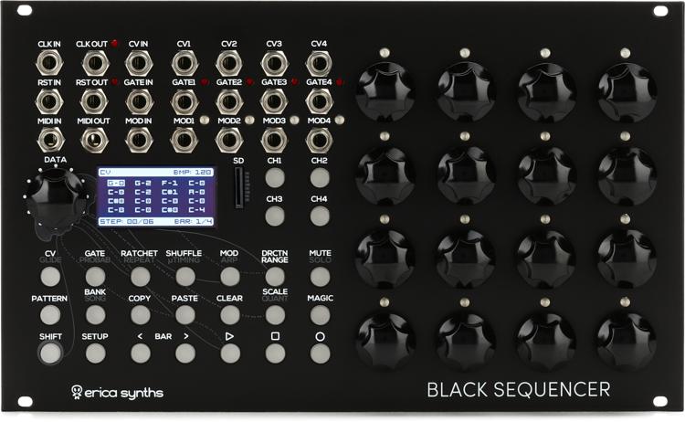 Erica Synths Black Sequencer Eurorack Sequencer Module