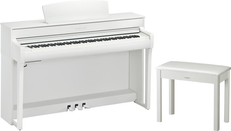 Persona responsable proteger Será Yamaha Clavinova CLP-745 Digital Upright Piano with Bench - Matte White  Finish | Sweetwater