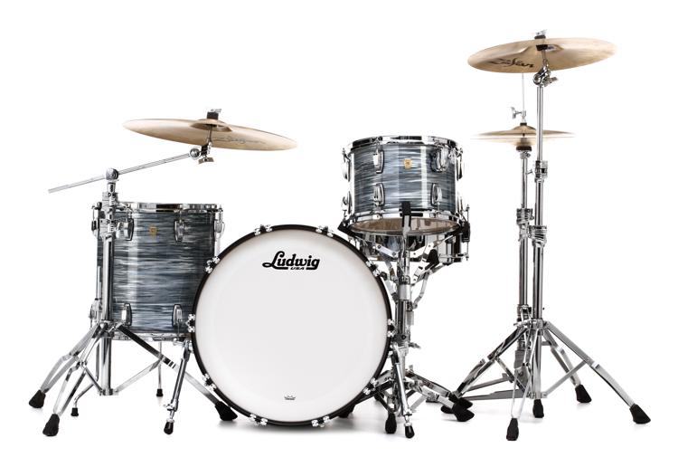 Ludwig Classic Maple Fab 22 3-piece Shell Pack - Vintage Blue Oyster