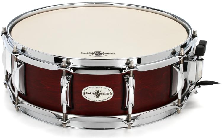 Black Swamp Percussion Concert Maple Snare Drum - 5-inch x 14-inch - Cherry  Rosewood