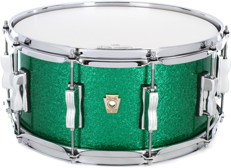 Ludwig Classic Maple Snare Drum - 6.5 x 14 inch - Green Sparkle