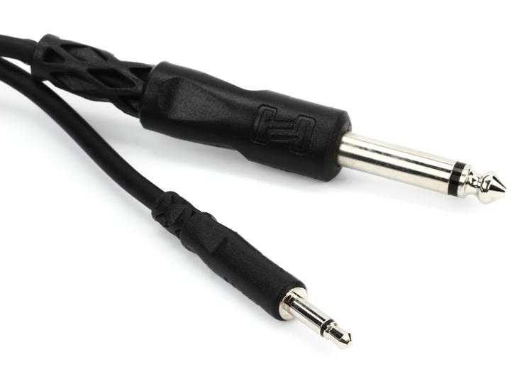 1 Foot Hosa CMM-830 3.5 mm TS to 3.5 mm TS Unbalanced Patch Cables
